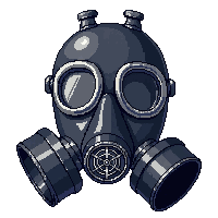 gas mask rubber dark filter canister straps