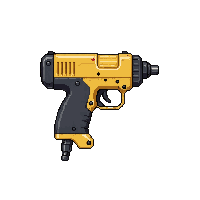 nail gun yellow industrial power tool