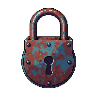 padlock rusty iron keyhole locked old