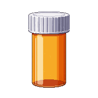 pills bottle orange prescription medication