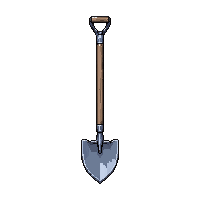 shovel steel blade wooden handle digging
