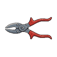 wire cutters red handle metal blades