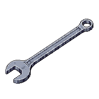 wrench large adjustable silver chrome steel