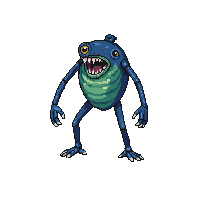 Creature From Lagoon Fish Man Swamp 018 — free pixel art sprite from Horror Kit