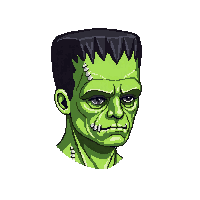 frankenstein monster green skin bolts 006