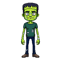 frankenstein monster green skin bolts 021