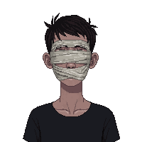 invisible man bandaged face horror rpg character 014