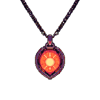 Cursed Amulet Dark Necklace Glowing Evil 022 — free pixel art sprite from Horror Kit