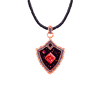 Cursed Amulet Dark Necklace Glowing Evil 038 — free pixel art sprite from Horror Kit