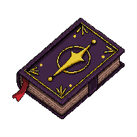 Cursed Book Grimoire Dark Magic Tome 013 — free pixel art sprite from Horror Kit