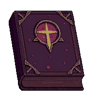 Cursed Book Grimoire Dark Magic Tome 021 — free pixel art sprite from Horror Kit
