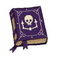 Cursed Book Grimoire Dark Magic Tome 029 — free pixel art sprite from Horror Kit