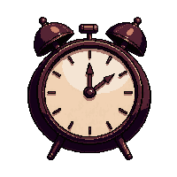 Cursed Clock Stopped Hands 040 — free pixel art sprite from Horror Kit