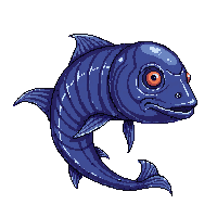 Deep One Fish Man Hybrid Scales 012 — free pixel art sprite from Horror Kit