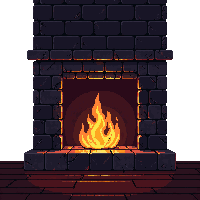 Haunted Fireplace Dark Hearth Ghost Fire 018 — free pixel art sprite from Horror Kit