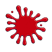 Horror Blood Splatter Red Splash Horror Effect 008 — free pixel art sprite from the Horror Kit collection, transparent PNG