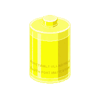 Battery Pack Power Cells Flashlight Supply Yellow — free pixel art sprite from Horror Pro