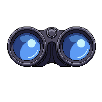 Binoculars Scouting Distance Observation Lenses — free pixel art sprite from Horror Pro