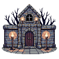crypt stone coffins torches cobweb underground