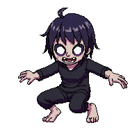 feral child horror pale crouching fast ceiling