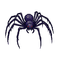 giant spider horror eight legs web dripping fangs