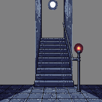 haunted basement concrete stairs darkness stains