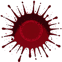 horror blood splatter dark red impact