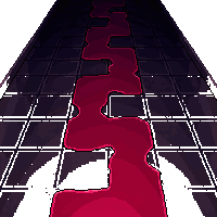 horror blood trail smear dark red floor