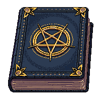 horror book dark leather occult symbols