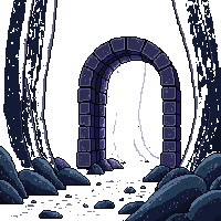 horror cave entrance dark stalactites