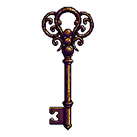 horror key ornate rusty mysterious large