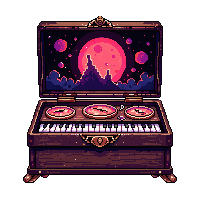 horror music box open playing melody