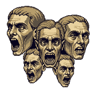 horror photo old faded sepia faces