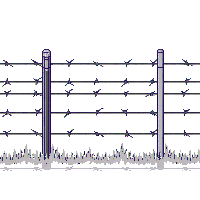 horror razor wire coiled sharp fence
