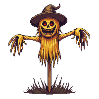 horror scarecrow animated straw menacing