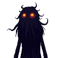 horror shadow creature dark formless eyes
