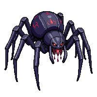 horror spider giant hairy fangs dripping