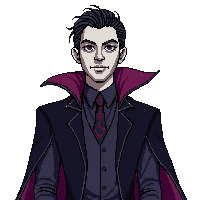 horror vampire lord cape fangs pale