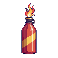 survival molotov cocktail bottle flame rag