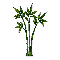 Bamboo Cluster Tall Green Segmented Leaves — free pixel art sprite from Japanese Garden