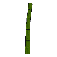 Bamboo Single Stalk Tall Green Smooth Joints — free pixel art sprite from Japanese Garden