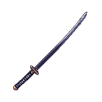 katana sword curved single edge sharp sheathed