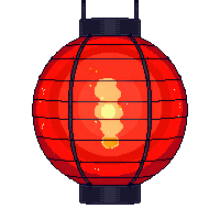 paper lantern round red glowing hanging warm