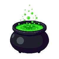 Cauldron Bubbling — free pixel art sprite from Magic Items