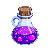 Mana Potion Corked Jug — free pixel art sprite from Magic Items
