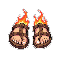 barbarian sandals  fire treaded