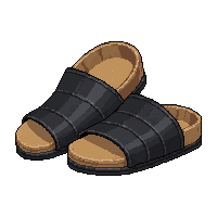 barbarian sandals  polished black