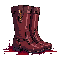 elven boots  blood stained