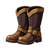 elven boots  gold buckled