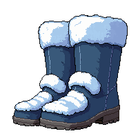 elven boots  snow covered